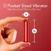 Kool Vibes By Blush® | Discreet & Travel-Friendly Mini Bullet Vibrator - 10 Vibration Modes Clitoral Stimulator - Cherry