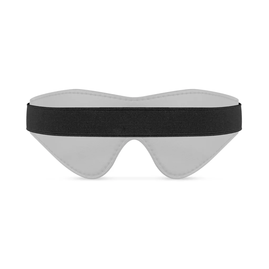 FAUX LEATHER BLINDFOLD BLACK - Bedroom Fantasies