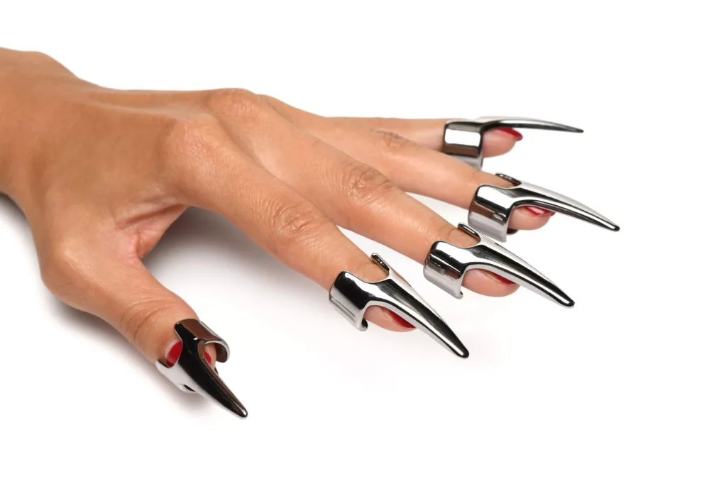 Five-Piece Sensation Claw Rings - Silver