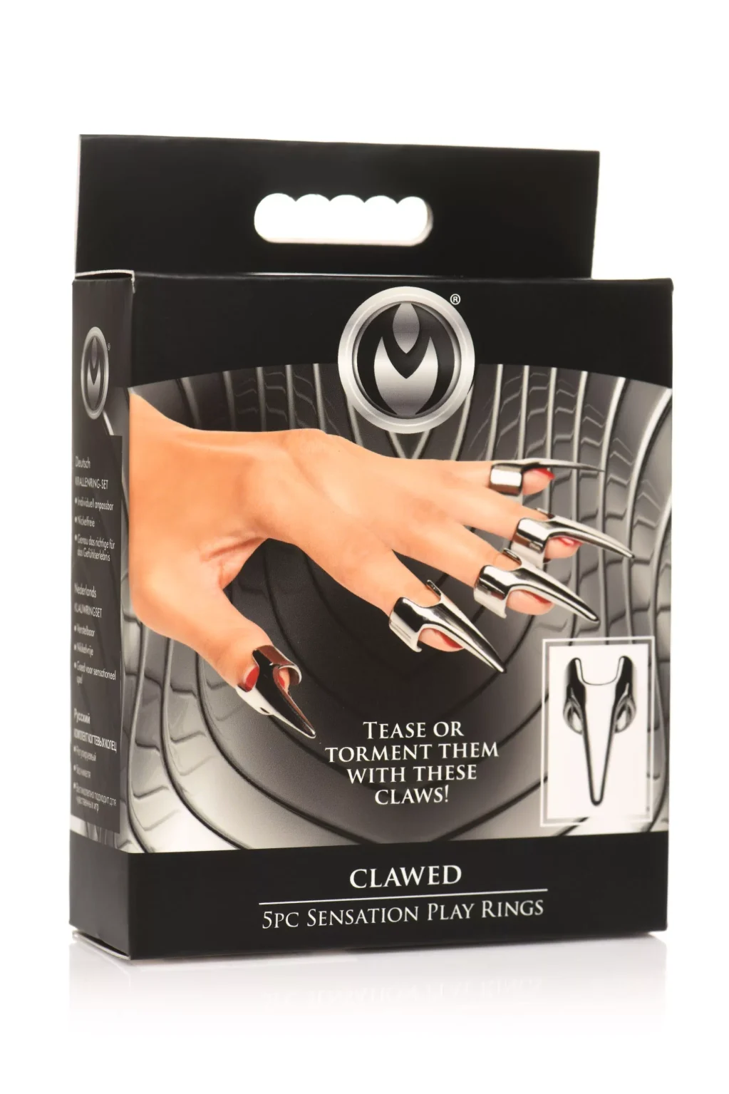 Five-Piece Sensation Claw Rings - Silver