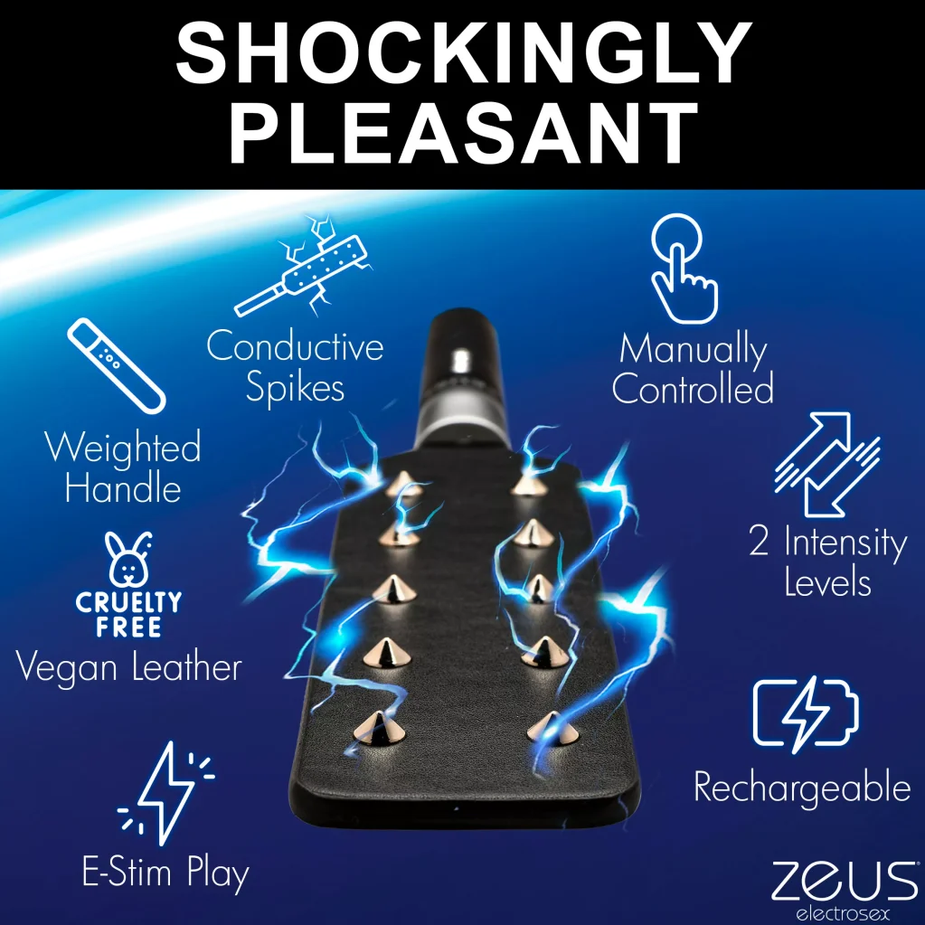 E-Stim Spiked Paddle - Zeus Electrosex