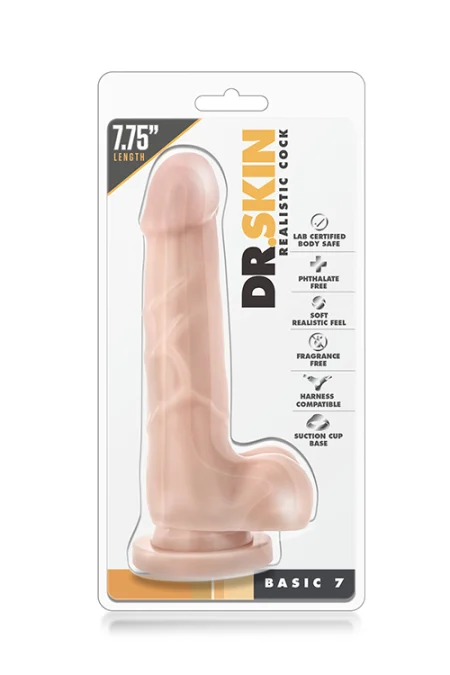 Ρεαλιστικό dildo DR. SKIN REALISTIC COCK BASIC 7 FLESH