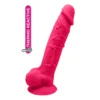 Dildo with Balls 7Inch Fuchsia - REAL LOVE | DREAMTOYS