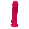 Dildo with Balls 7Inch Fuchsia - REAL LOVE | DREAMTOYS