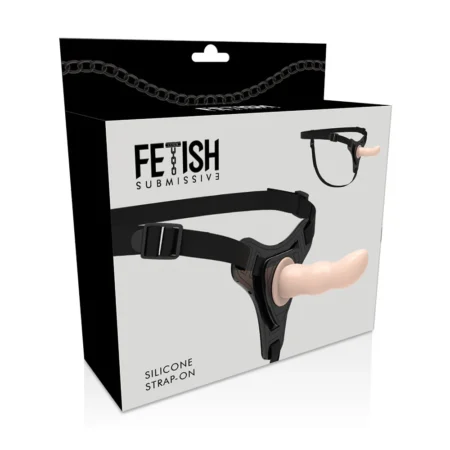 FETISH SUBMISSIVE HARNESS - FLESH SILICONE G-SPOT 12.5 CM