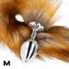 Πρωκτική σφήνα KINK - ANAL PLUG SIZE M 8 X 3.5 CM WITH SYNTHETIC TAIL 40 CM BROWN