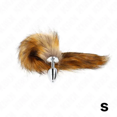 Πρωκτική σφήνα KINK - ANAL PLUG SIZE S 7 X 3 CM WITH SYNTHETIC TAIL 40 CM BROWN