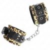 Δερμάτινες χειροπέδες KINK - LEOPARD REAL LEATHER WRIST RESTRAINT ADJUSTABLE 18-29 CM X 5.5 CM