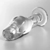 Γυάλινη πρωκτική σφήνα NEBULA SERIES BY IBIZA - MODEL 6 ANAL PLUG BOROSILICATE GLASS CLEAR 12.5 CM X 4 CM