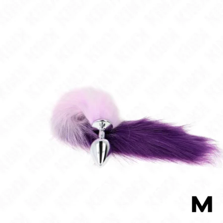 Πρωκτική σφήνα KINK - ANAL PLUG SIZE M 8 X 3.5 CM WITH SYNTHETIC TAIL 40 CM PURPLE