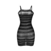 Φόρεμα δίχτυ SUBBLIME - 951733 FISHNET DRESS WITH BLACK STRIPES ONE SIZE