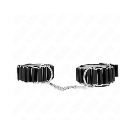 Χειροπέδες KINK - HINGE-LIKE THIN WRIST RESTRAINTS BLACK ADJUSTRABLE 16-22 CM X 3.5 CM