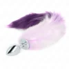 Πρωκτική σφήνα KINK - ANAL PLUG SIZE S 7 X 3 CM WITH SYNTHETIC TAIL 40 CM PURPLE