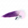 Πρωκτική σφήνα KINK - ANAL PLUG SIZE L 10 X 4 CM WITH SYNTHETIC TAIL 40 CM PURPLE