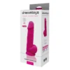 Ρεαλιστικό ομοίωμα DILDO 8.5INCH WITH BALLS FUCHSIA THERMO REACTIVE - REAL LOVE DREAMTOYS