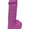 Ρεαλιστικό ομοίωμα DILDO 8.5INCH WITH BALLS PURPLE THERMO REACTIVE - REAL LOVE DREAMTOYS