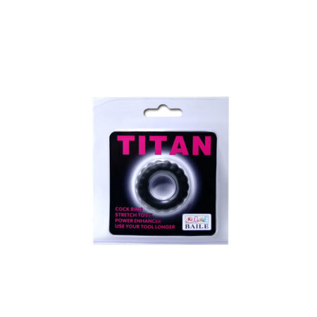 Δαχτυλίδι Πέους BAILE - TITAN COCKRING BLACK 2 CM