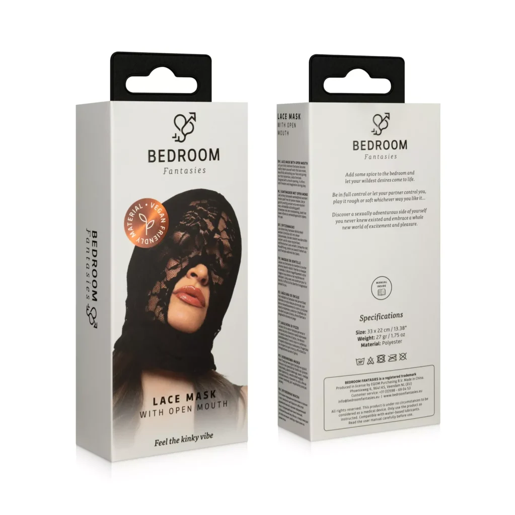 Μάσκα LACE BDSM MASK BLACK Bedroom Fantasies