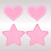 Αυτοκόλλητα θηλών PEEKABOOS Pasties Hot Pink Glow in the dark Hearts And Stars