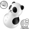 Διεγέρτης κλειτορίδας SATISFYER - POCKET PANDA STIMULATOR & VIBRATOR BLACK AND WHITE