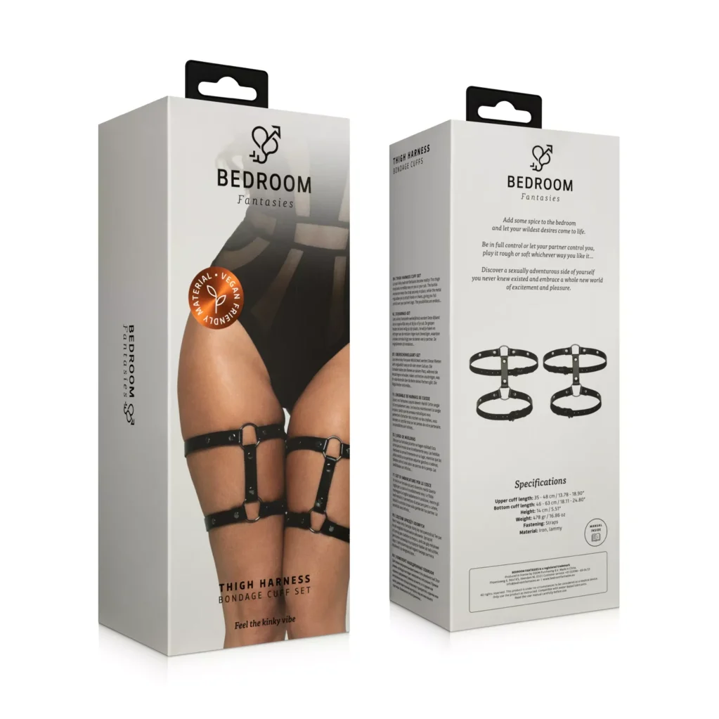 Ζώνη για τους μηρούς B.F. THIGH HARNESS BONDAGE CUFFS SET BLACK Bedroom Fantasies