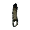 Προέκταση Πέους BAILE - PENIS EXTENDER COVER WITH STRAP FOR TESTICLES BLACK 13.5 CM