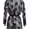 Μαύρο κιμονό Lace Kimono Graceful - Black - Christine