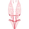 Κορμάκι 3 τεμ. Open crotch Body-Set Renee - red