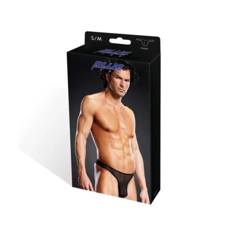 Ανδρικό thong εσώρουχο BLUE LINE Pro-Mesh Thong black