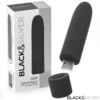 Μίνι δονητής BLACK & SILVER - GERI USB RECHARGEABLE VIBRATING BULLET