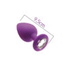 Πρωκτική σφήνα με κόσμημα No.49 Anal Plug With Stone L Purple MAI PLEASURE TOYS