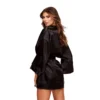 BACI ALL SATIN ROBE BLACK OS