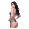 Σετ εσώρουχα STRAPPY LACE BRA & PANTY SET BLUE BACI LINGERIE