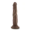 Ρεαλιστικό Ομοίωμα πέους Dr. Skin Silicone By Blush® | Dr. Carter Realistic Chocolate 7.5-Inch Long Dildo With Suction Cup Base
