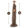 Ρεαλιστικό Ομοίωμα πέους Dr. Skin Silicone By Blush® | Dr. Carter Realistic Chocolate 7.5-Inch Long Dildo With Suction Cup Base