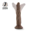 Ρεαλιστικό Ομοίωμα πέους Dr. Skin Silicone By Blush® | Dr. Carter Realistic Chocolate 7.5-Inch Long Dildo With Suction Cup Base