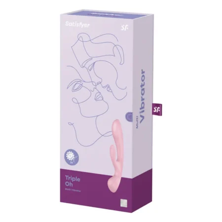Δονητής rabbit 2 σε 1 SATISFYER - TRIPLE OH HYBRID VIBRATION PINK