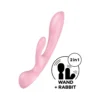 Δονητής rabbit 2 σε 1 SATISFYER - TRIPLE OH HYBRID VIBRATION PINK