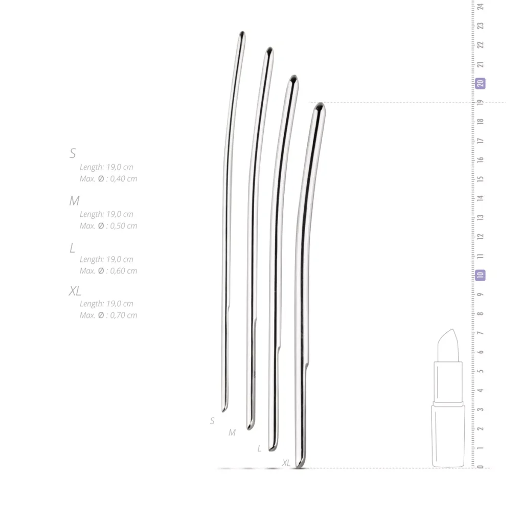 Ατσάλινοι Διαστολείς Ουρήθρας Sinner - Single Ended four pcs set