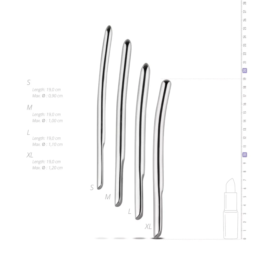 Ατσάλινοι Διαστολείς Ουρήθρας Sinner - Single Ended four pcs set (sin176)