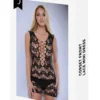 Μίνι φόρεμα Corset Front Lace Mini Dress Black BACI LINGERIE