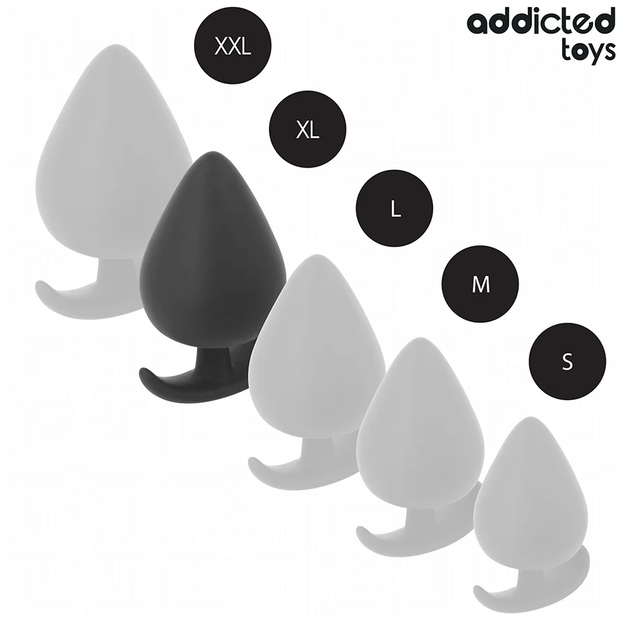 ADDICTED TOYS ANAL PLUG W. CRESCENT SILICONE XL 9.5CM