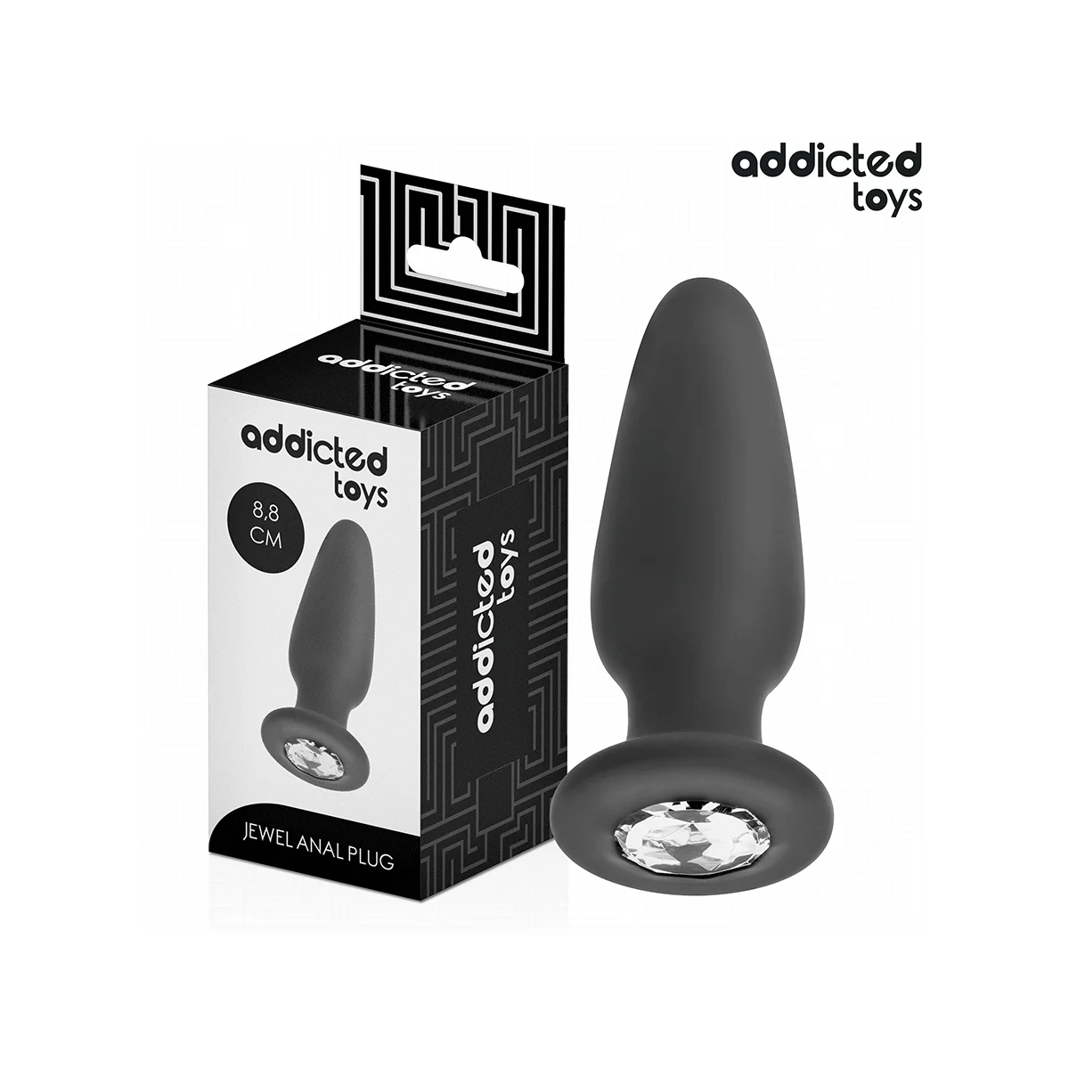 Πρωκτική σφήνα ADDICTED TOYS - ANAL PLUG WITH JEWEL SILICONE SIZE S 8.8 CM