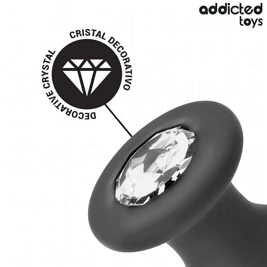 Πρωκτική σφήνα ADDICTED TOYS - ANAL PLUG WITH JEWEL SILICONE SIZE S 8.8 CM