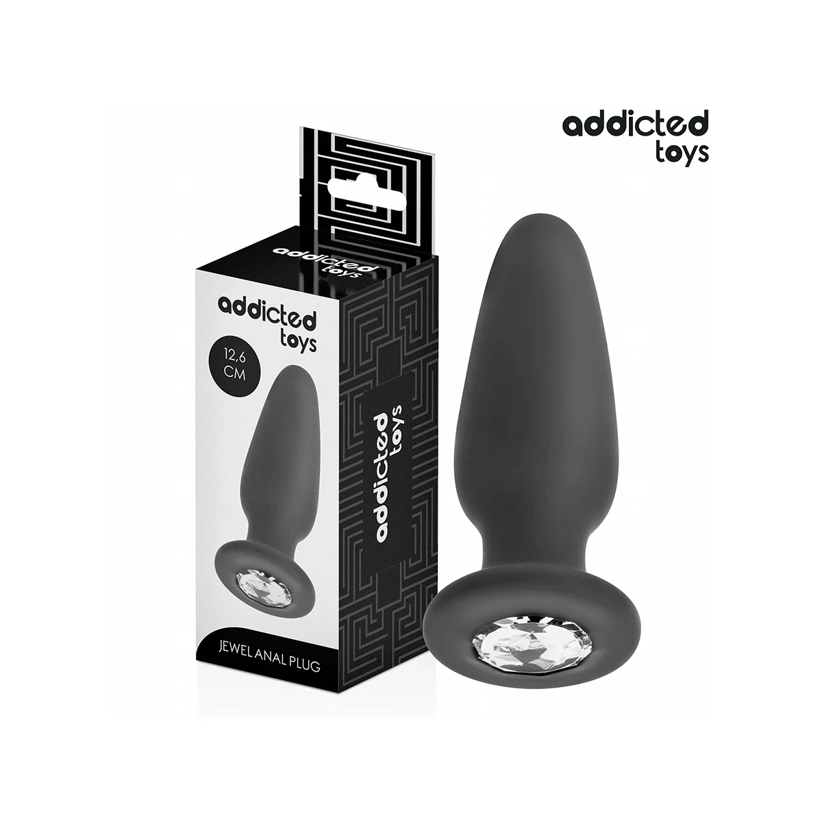 Πρωκτική σφήνα ADDICTED TOYS - ANAL PLUG WITH JEWEL SILICONE SIZE L 12.6 CM