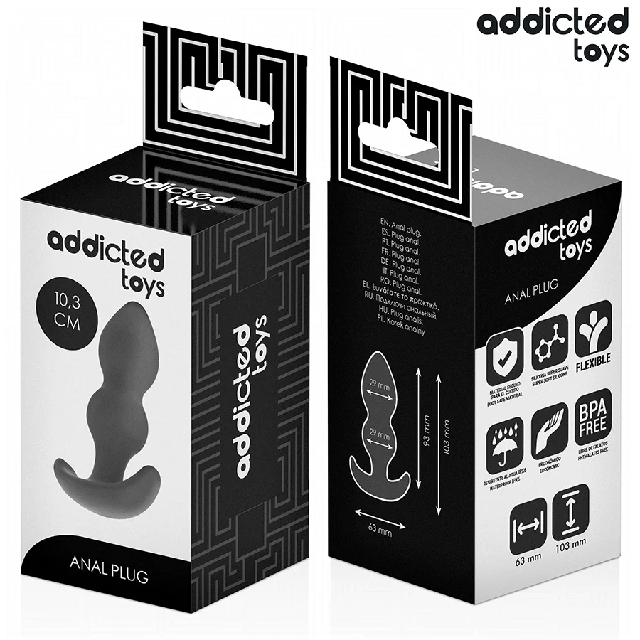 Πρωκτική σφήνα ADDICTED TOYS - ANAL PLUG SILICONE SIZE S 10.3 CM
