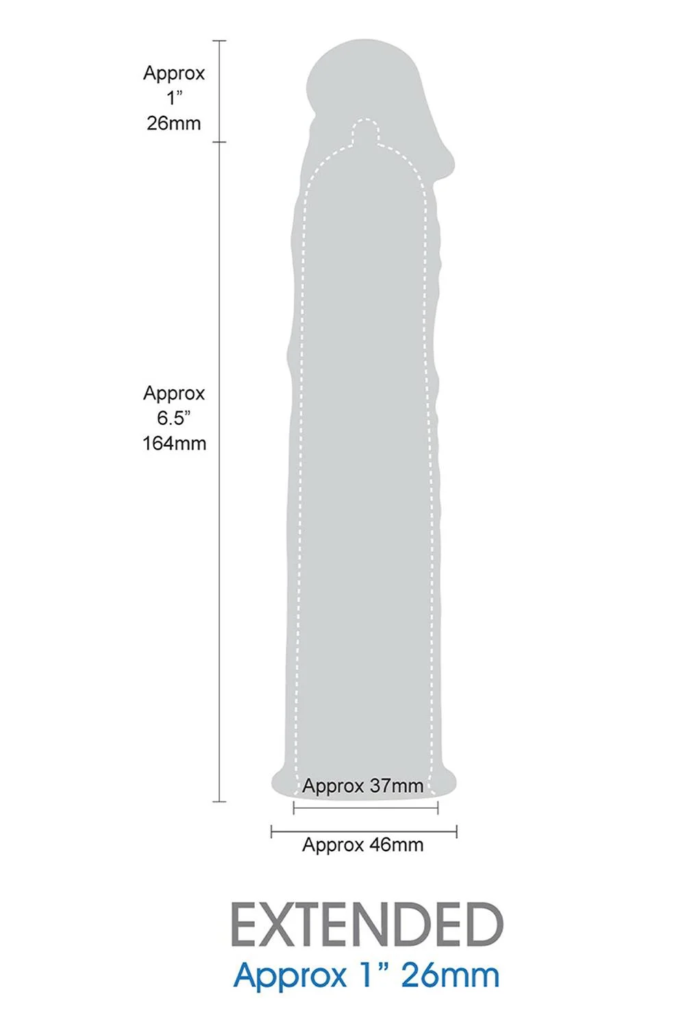 Προέκταση πέους NMC LENGTH EXTENDER Sleeve 7.5 Inch Blue