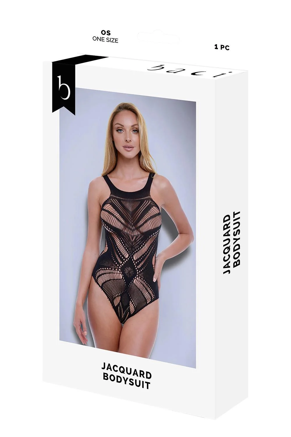 Κορμάκι Jacquard Bodysuit Black BACI LINGERIE
