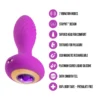 Πρωκτική σφήνα με δόνηση Oh My Gem By Blush® | Charm 4.5 Inch Vibrating Anal Plug Massager With Stayput™ Design & Amethyst Gem Base – In Purple