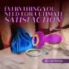 Πρωκτική σφήνα με δόνηση Oh My Gem By Blush® | Charm 4.5 Inch Vibrating Anal Plug Massager With Stayput™ Design & Amethyst Gem Base – In Purple